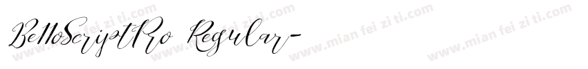 Be11oScriptPro Regular字体转换